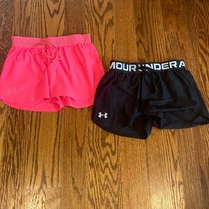 Bundle of two girls Under Armor shorts